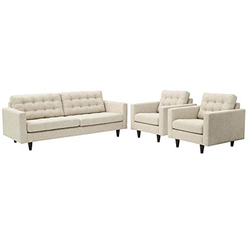 Modway Empress Left-Facing Upholstered Fabric Sectional Sofa