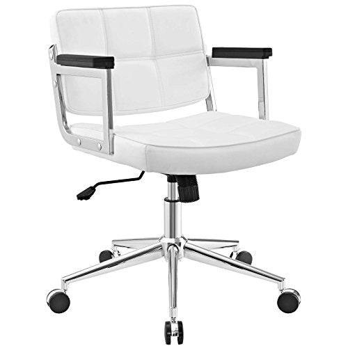 Modway Portray Mid-Back Upholstered Vinyl Modern Office Chair
