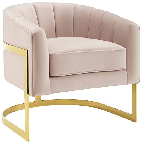 Modway Esteem Vertical Channel Tufted Performance Velvet Accent Armchair