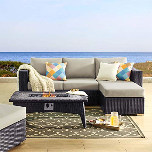 Modway EEI-3724-EXP Convene 3 Piece Set Outdoor Patio with Fire Pit,