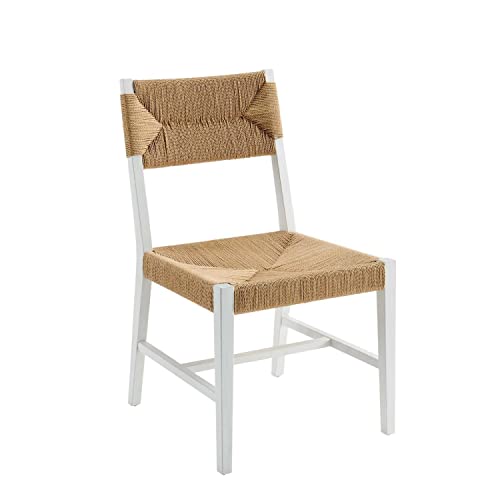 Modway White and Natural Bodie Wood Dining Chair EEI-5489-WHI-NAT