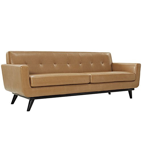 Modway Engage Mid-Century Modern Upholstered Leather