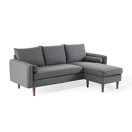 Modway Revive Upholstered Fabric Sofa and Loveseat Set, Gray