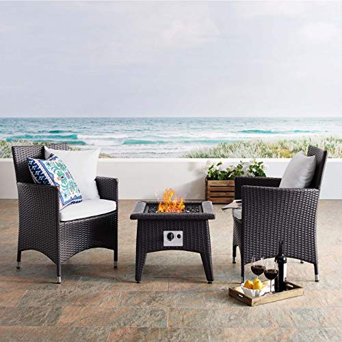 Modway EEI-3724-EXP Convene 3 Piece Set Outdoor Patio with Fire Pit,