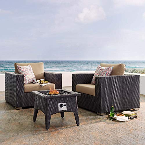 Modway EEI-3724-EXP Convene 3 Piece Set Outdoor Patio with Fire Pit,