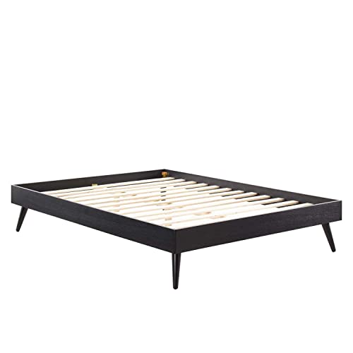Margo Twin Wood Platform Bed Frame in Black