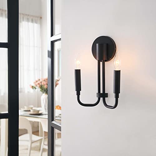 Modway Rekindle 2-Light Wall Sconce in Black