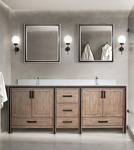 Lexora Ziva Bath Vanity, Cultured Marble Top and Faucet Set