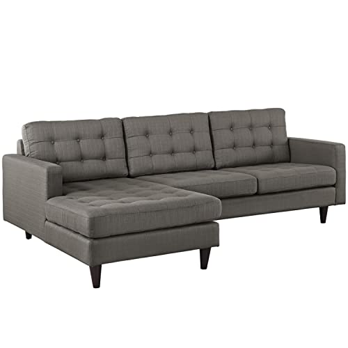 Modway Empress Left-Facing Upholstered Fabric Sectional Sofa