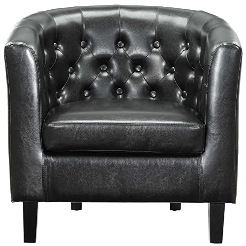 Modway EEI-1043-GRY Prospect Upholstered Vinyl Loveseat, Gray