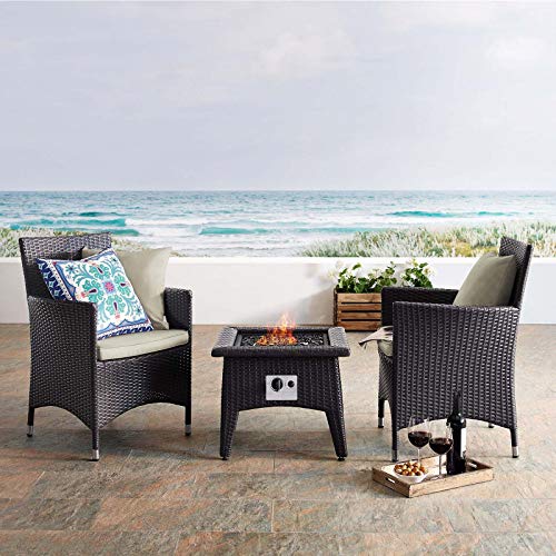 Modway EEI-3724-EXP Convene 3 Piece Set Outdoor Patio with Fire Pit,