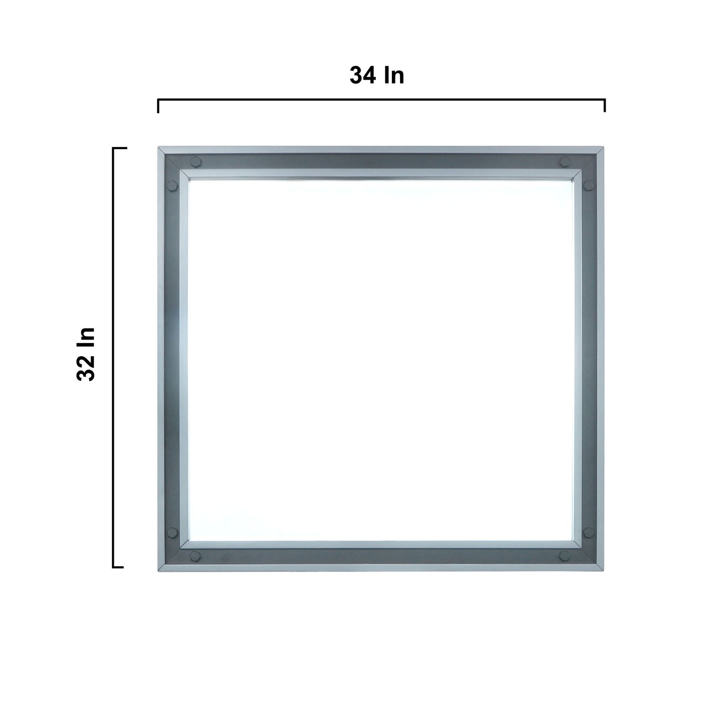 Ziva 48" Dark Grey Single Vanity, no Top and 34" Mirror