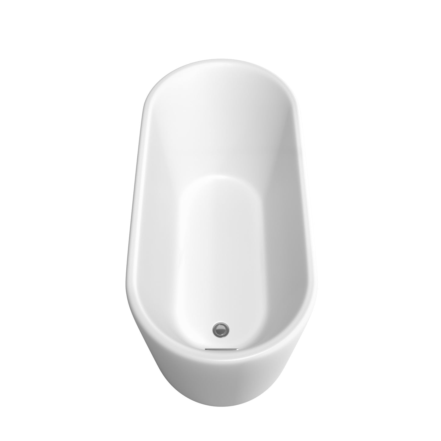 Ursula 59 Inch Freestanding Bathtub in Matte White with Floor Mounted Faucet, Drain and Overflow Trim in Polished Chrome