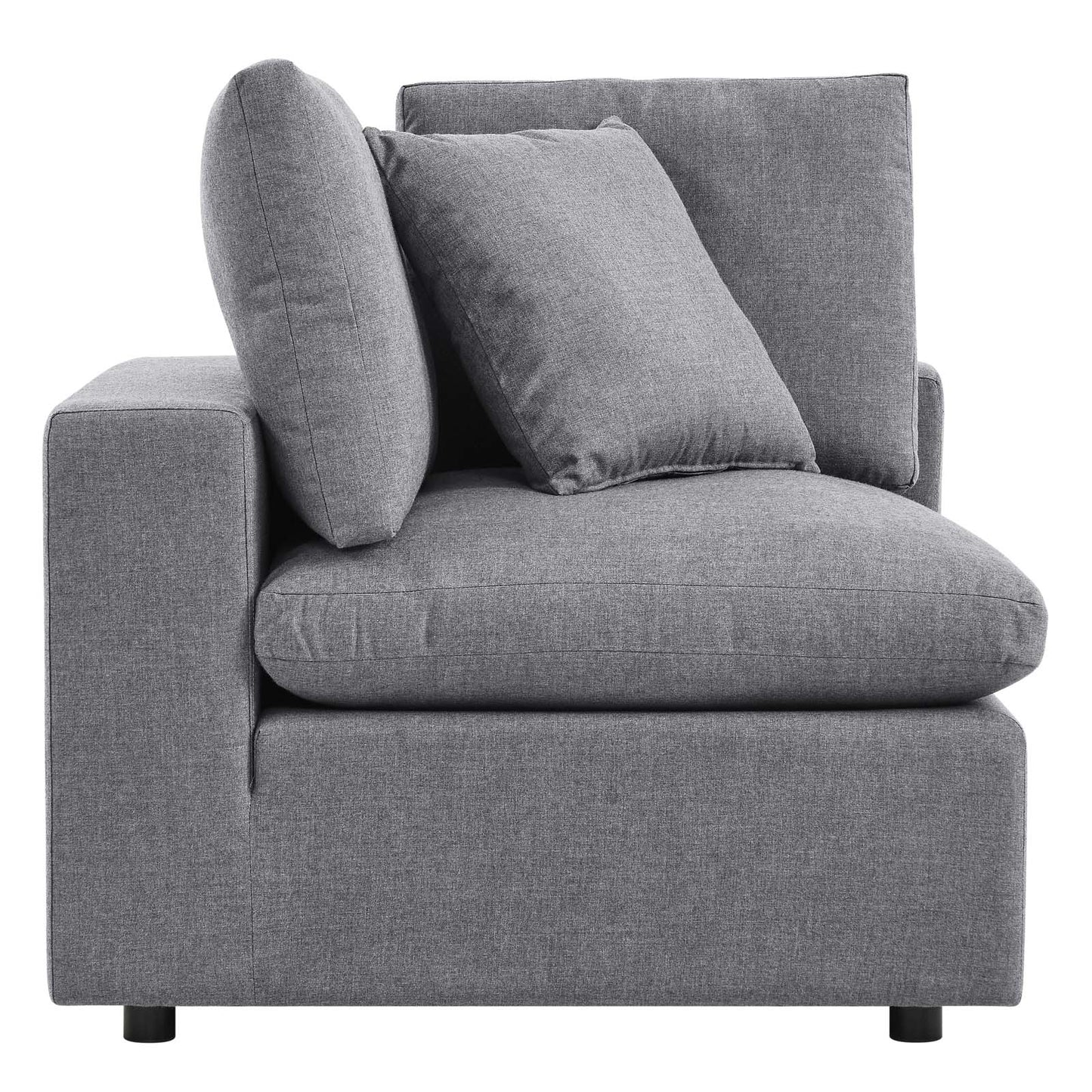 HACOL Furniture EEI-4907-SLA Commix Sunbrella Outdoor Patio Corner Chair Slate Gray - 24-32 x 36 x 36 in.
