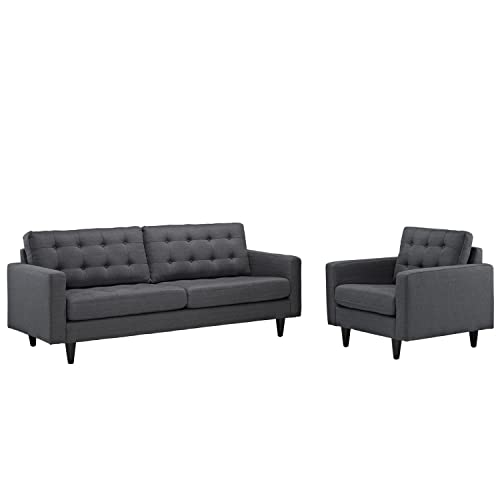 Modway Empress Left-Facing Upholstered Fabric Sectional Sofa