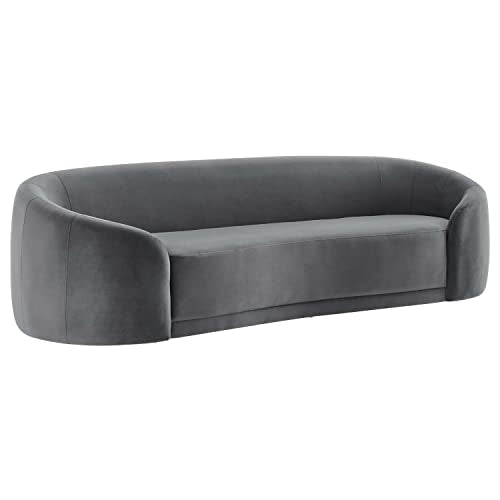 Modway Contessa Performance Velvet Sofa with Gray Finish EEI-5018-GRY