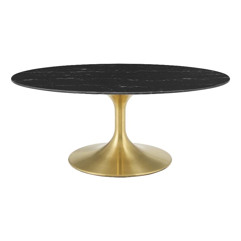 Modway Lippa Oval Artificial Marble 42" Coffee Table