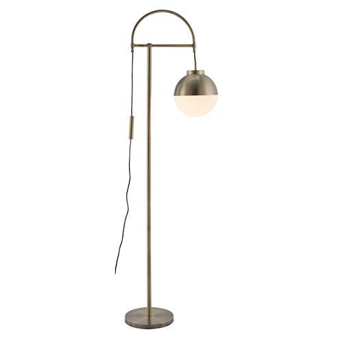 Waterloo Floor Lamp White & Brushed Bronze