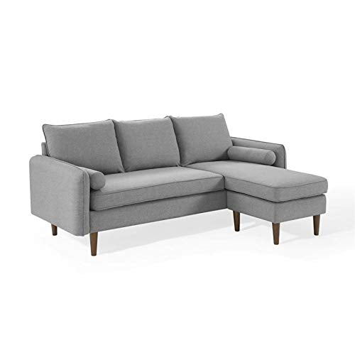 Modway Revive Upholstered Fabric Sofa and Loveseat Set, Gray