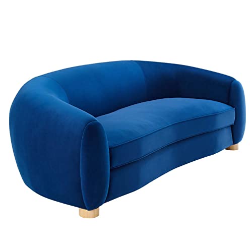 Modway Abundant Performance Velvet Sofa, Navy