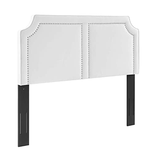 Modway Cynthia Velvet King Headboard with White Finish MOD-6567-WHI