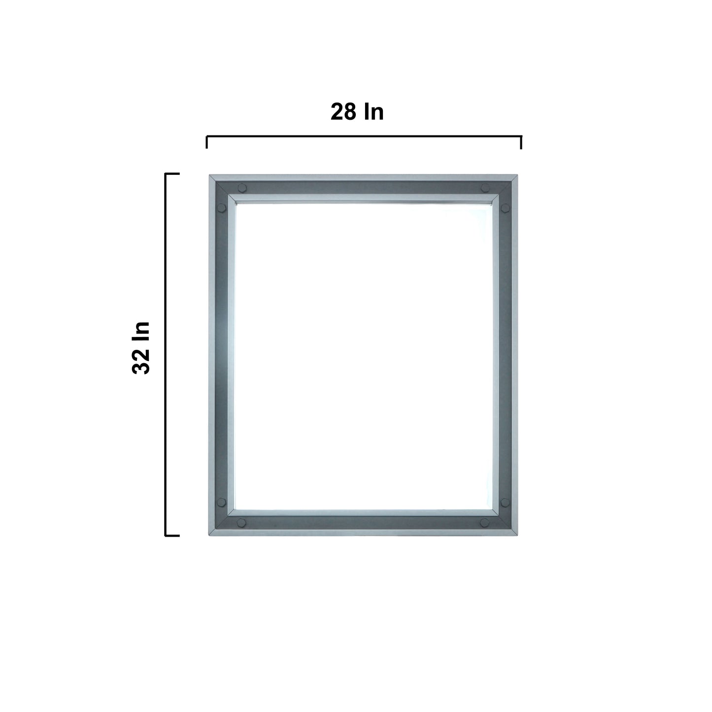 Ziva 30" Dark Grey Single Vanity, no Top and 28" Mirror