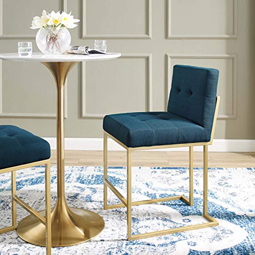 Modway Privy Stainless Steel Upholstered Fabric Bar Stool
