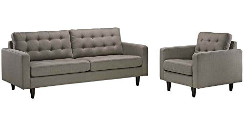 Modway Empress Left-Facing Upholstered Fabric Sectional Sofa
