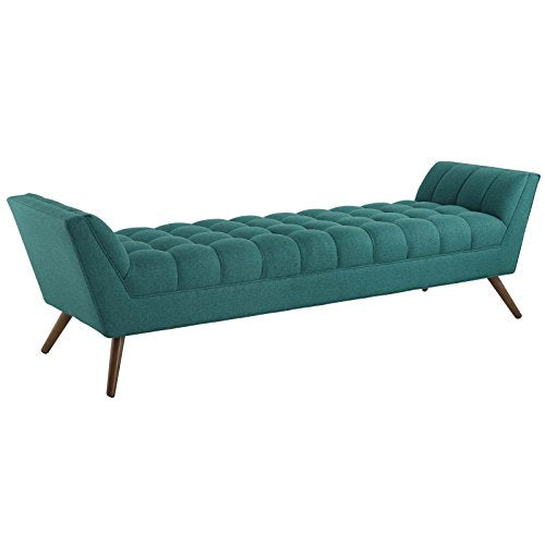 Modway Response Mid-Century Modern Bench Large Upholstered Fabric