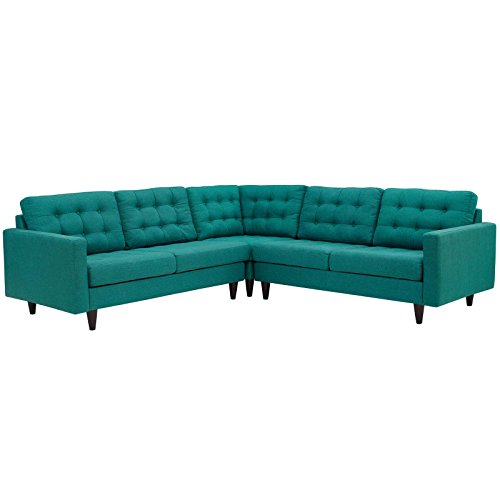 Modway Empress Left-Facing Upholstered Fabric Sectional Sofa