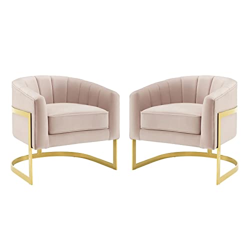 Modway Esteem Accent Armchair Performance Velvet Set of 2