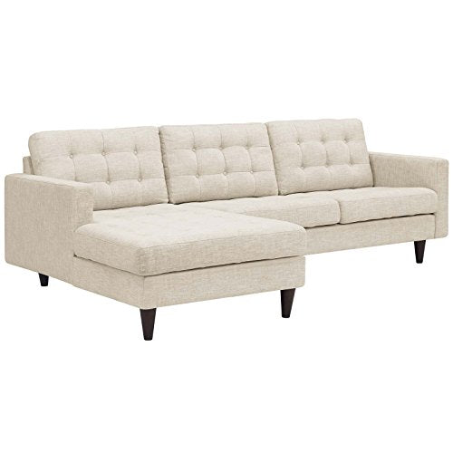 Modway Empress Left-Facing Upholstered Fabric Sectional Sofa