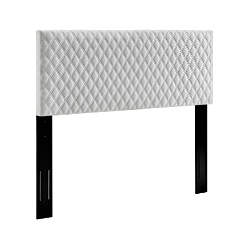 Modway Angela Queen Velvet Headboard with White Finish MOD-6210-WHI
