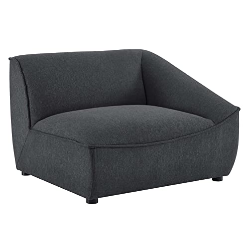 Modway Comprise Fabric Upholstered Sectional Sofa, Right-Arm Chair, Charcoal