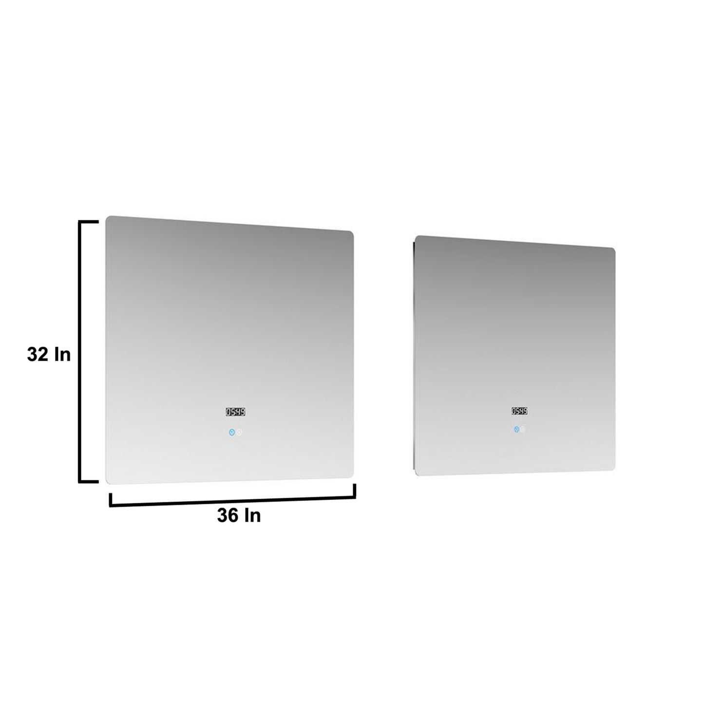 Geneva 84" Navy Blue Double Vanity, no Top and 36" LED Mirrors