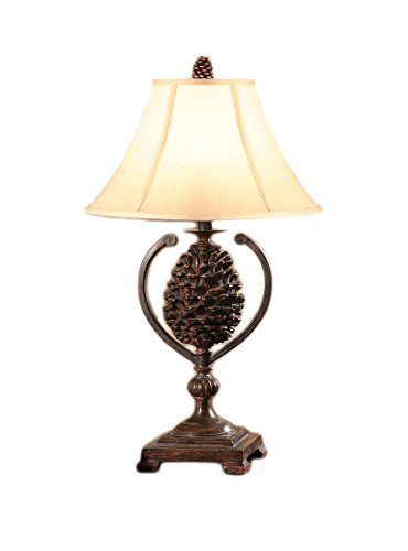 Crestview Collection CVAMP341 Pine Creek Accent Lamp Lighting, Beige