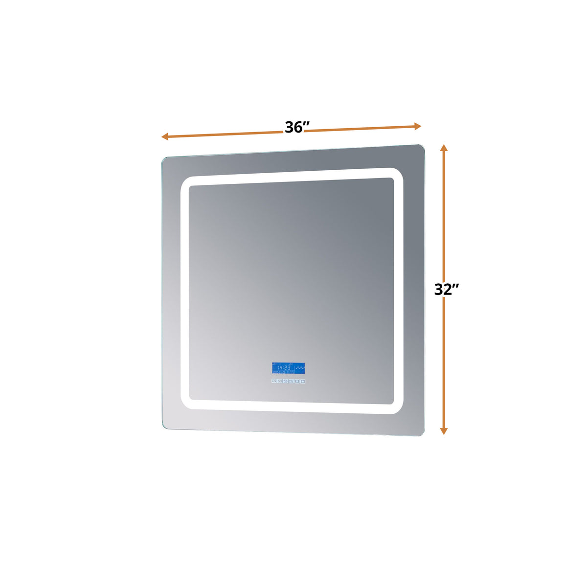 Lexora Caldona 36 in. W x 32 in. H LED Bathroom Vanity Mirror