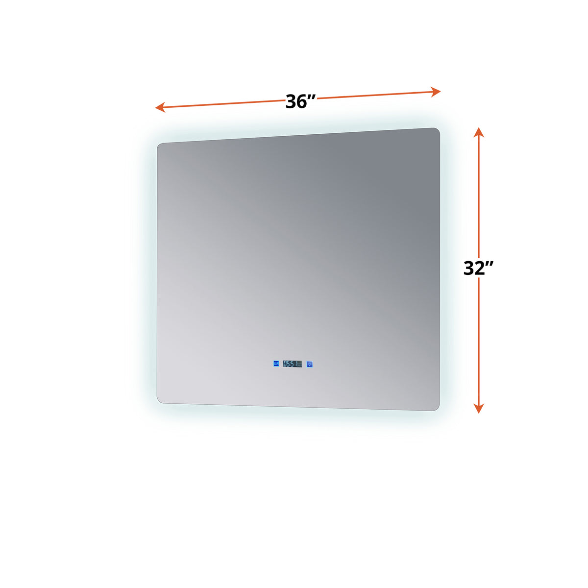 Lexora Lugano 36 in. W x 32 in. H LED Bathroom Vanity Mirror