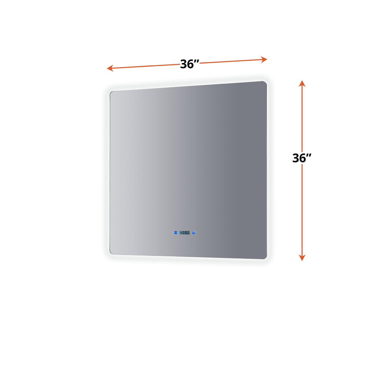 Lexora Lugano 36 in. W x 36 in. H LED Bathroom Vanity Mirror