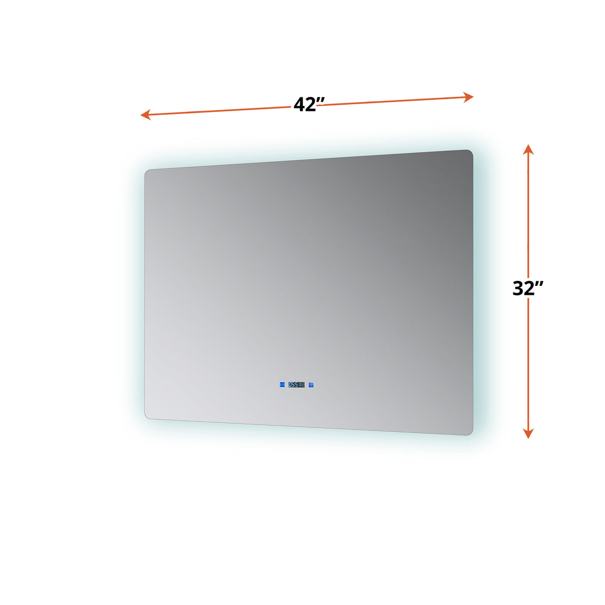 Lexora Lugano 42 in. W x 32 in. H LED Bathroom Vanity Mirror