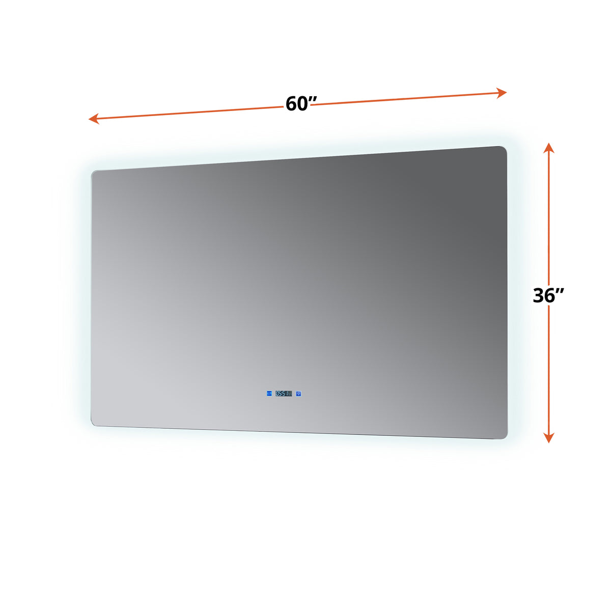 Lexora Lugano 60 in. W x 36 in. H LED Bathroom Vanity Mirror