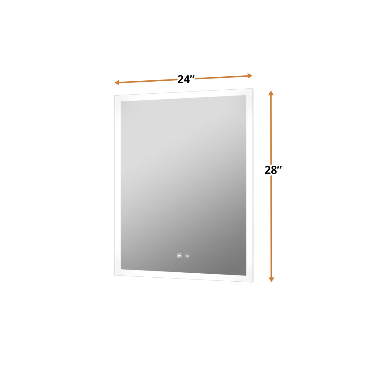 Lexora Aurorium 20 in. W x 28 in. H LED Bathroom Vanity Mirror