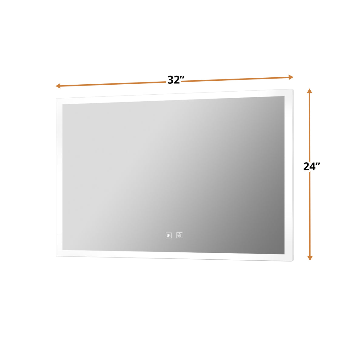 Lexora Aurorium 32 in. W x 24 in. H LED Bathroom Vanity Mirror