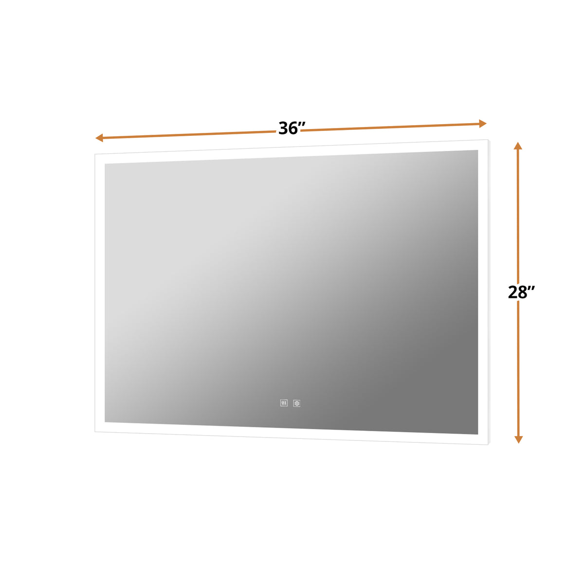 Lexora Aurorium 36 in. W x 28 in. H LED Bathroom Vanity Mirror