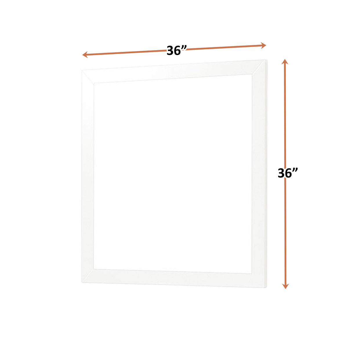 Lexora Castor 36 in W x 36 in H White Mirror