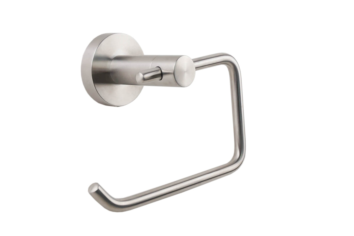 Lexora Bagno Nera Stainless Steel Toilet Paper Holder in Satin Nickel