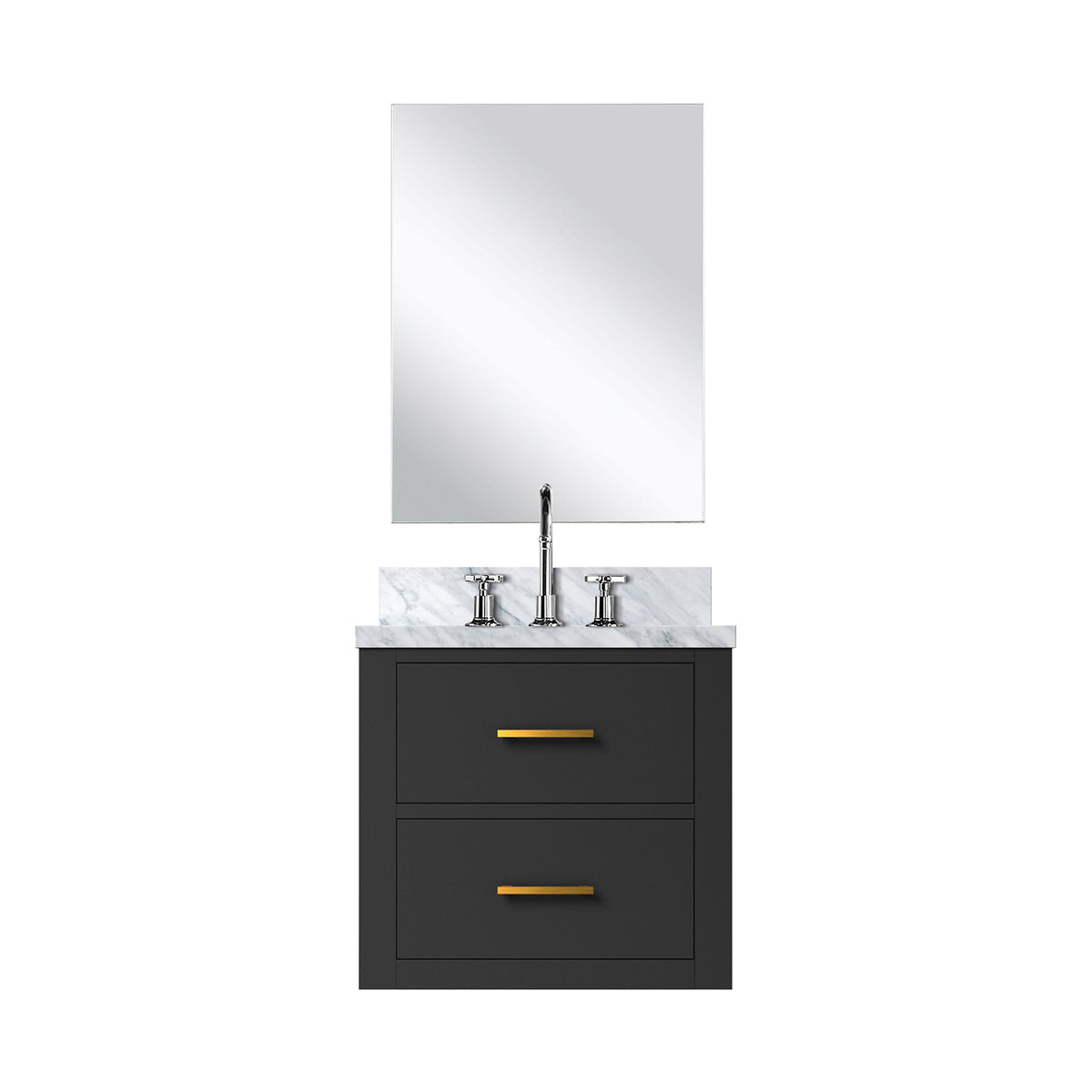 Lexora Castor 20 in. Black Single Sink Bath Vanity