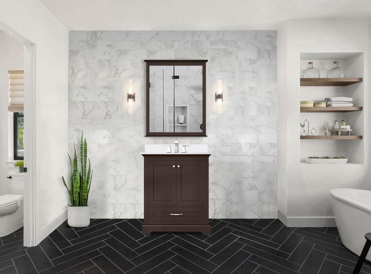 Lexora Dukes 30 in. Espresso Single Sink Bath Vanity
