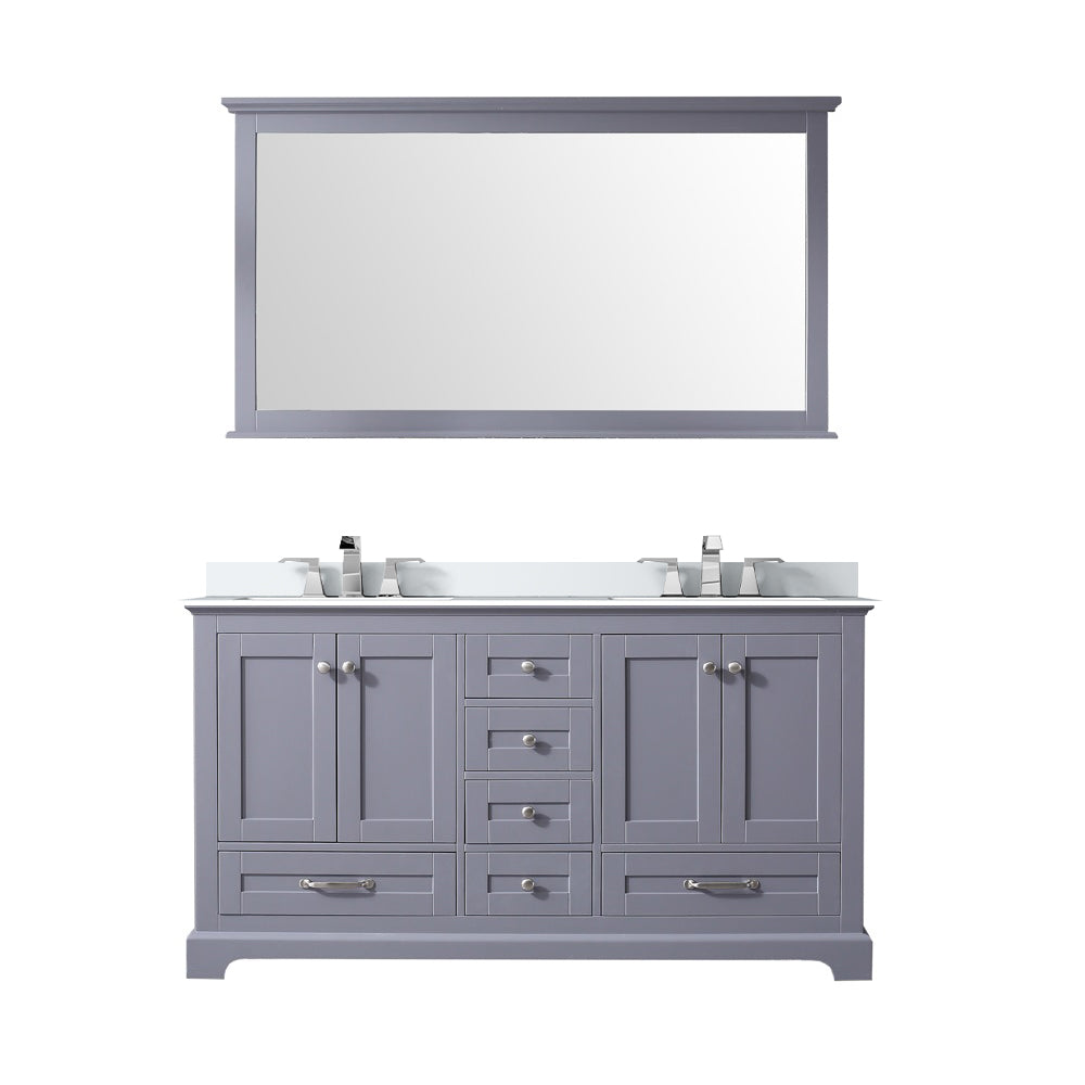 Lexora Dukes 60 in. Dark Grey Double Sink Bath Vanity