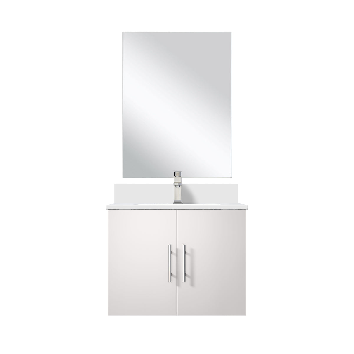 Lexora Geneva 24 in. Glossy White Single Sink Bath Vanity